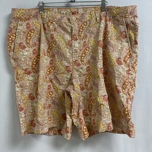 BILL'S KHAKIS Men's Cotton Paisley Chino Shorts Size 42 Multicolor Flat Front